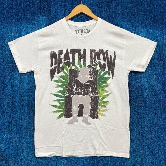 Death Row Records White Rap T-Shirt Size Medium - Picture 1 of 4